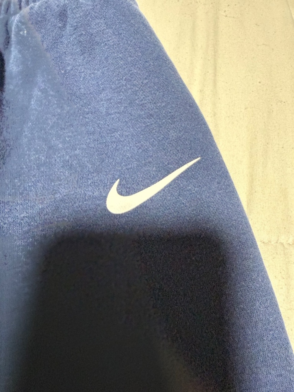 Nike 2T Blue Fleece Jogger Pants Pull-On Elastic Waist Solid Logo - Picture 2 of 7